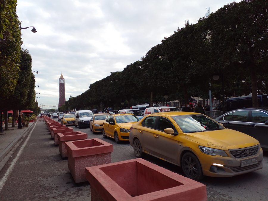 Avenue Habib Bourguiba ce matin du 14 janvier 2022.