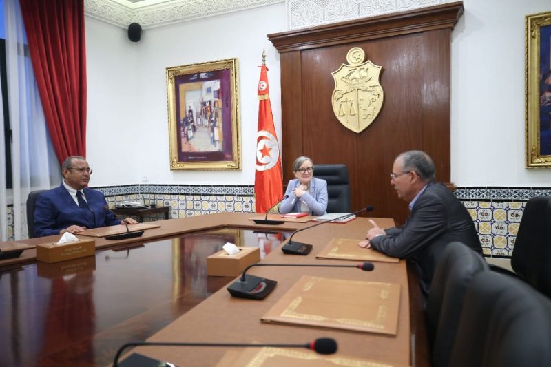 Réunion hier lundi 15 août à la Kasbah entre la cheffe du gouvernement, le Secrétaire Général de l'UGTT et le président de l'UTICA.