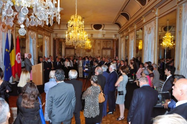 Vue de la cérémonie organisée le vendredi 07 octobre 2022 au palais d’Egmont, à Bruxelles.