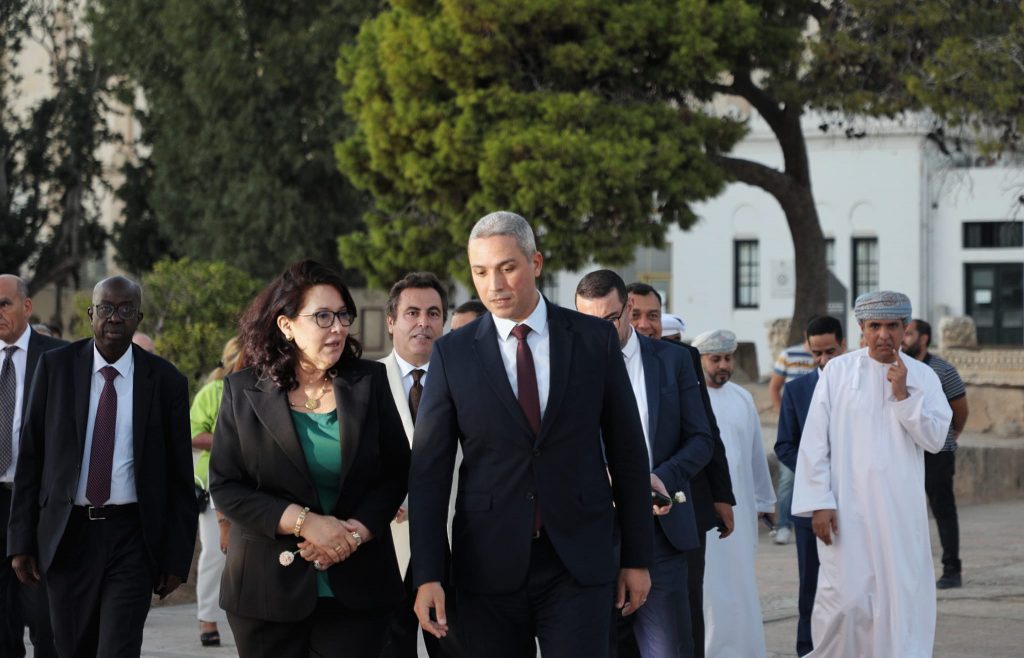 Les ministres des Affaires culturelles et du Tourisme, lundi 04 septembre au musée de Carthage.